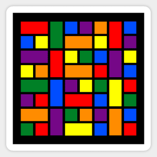 Rainbow Rectangles Sticker